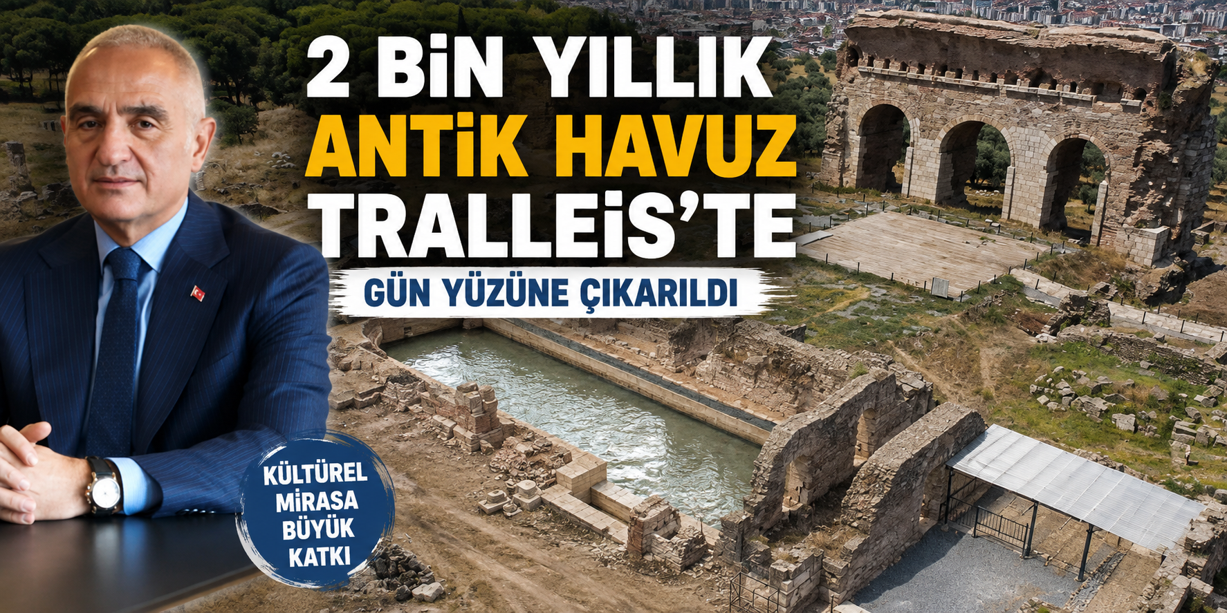 2 bin yıllık antik havuz Tralleis'te gün yüzüne çıkarıldı