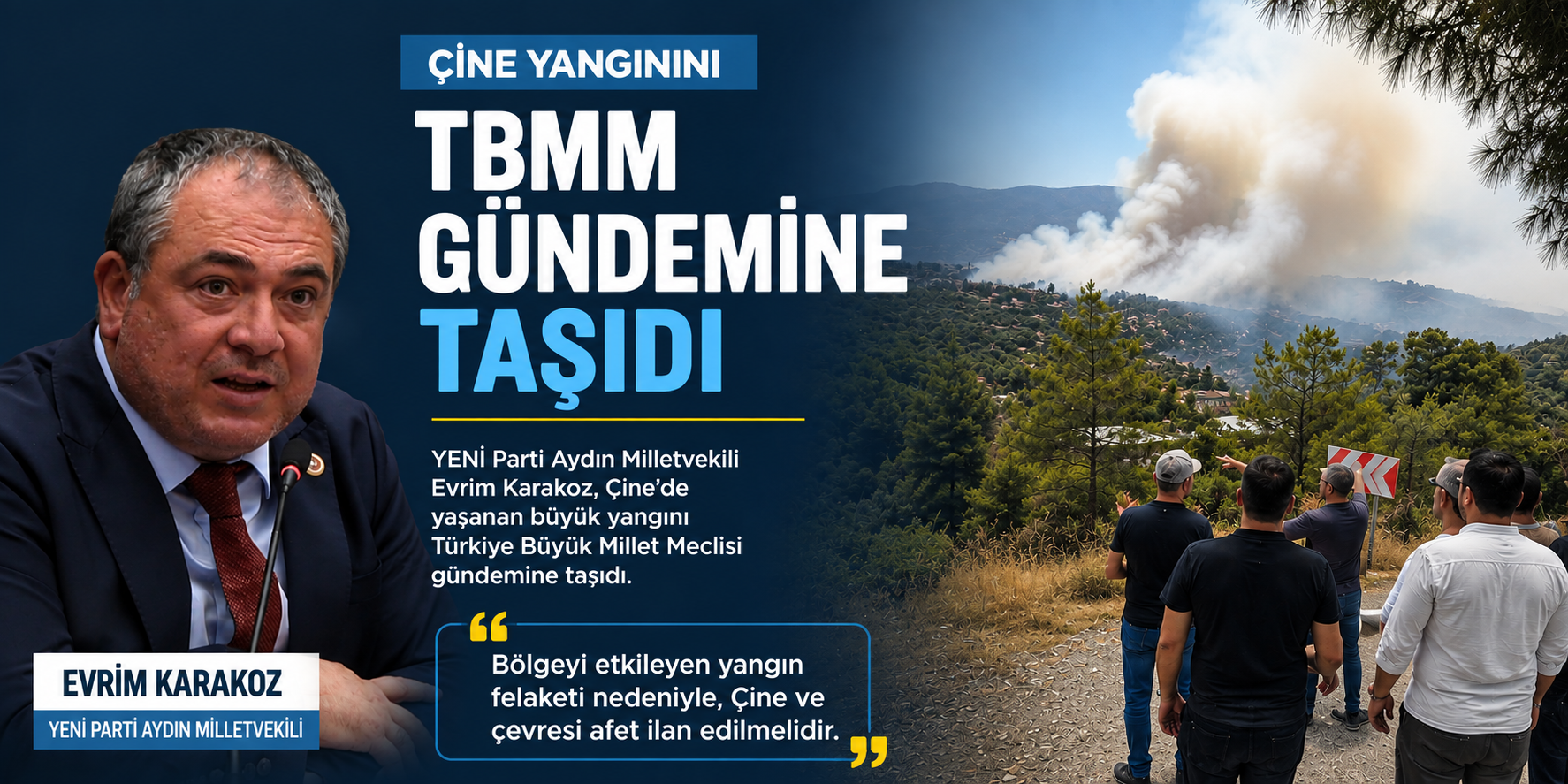 Evrim Karakoz, Çine yangınını TBMM gündemine taşıdı: "Bölge afet ilan edilmeli"