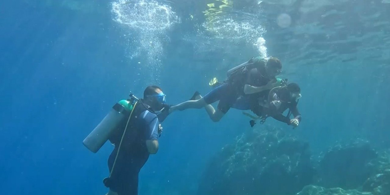 Su altının renkli dünyası, Marmaris’e dalış turizmiyle hayat veriyor