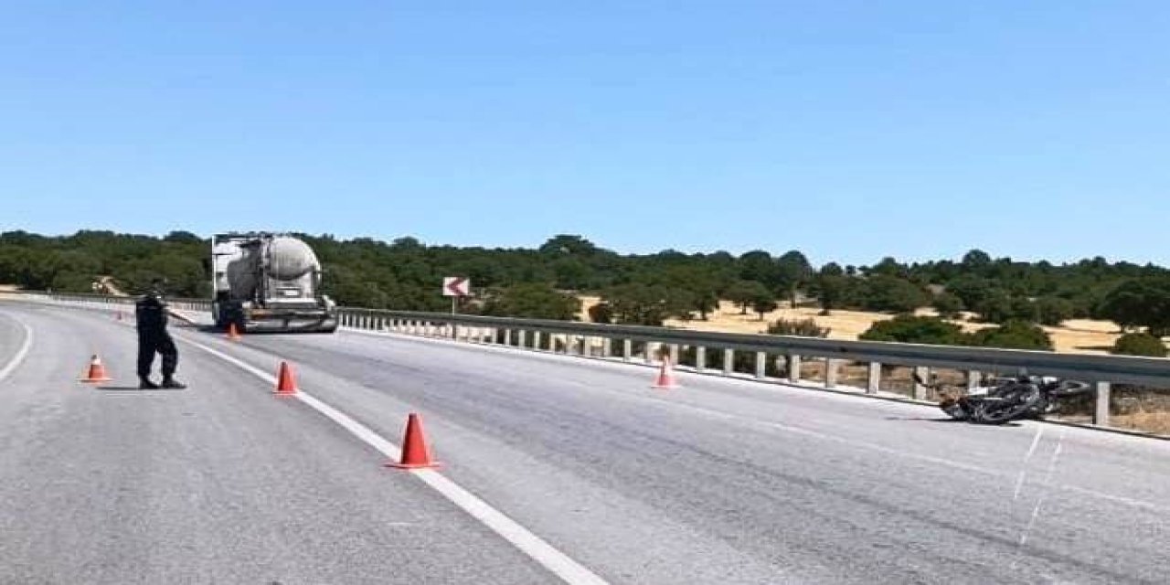 Emet’te beton mikseri motosiklete çarptı: 1 ölü, 1 ağır yaralı