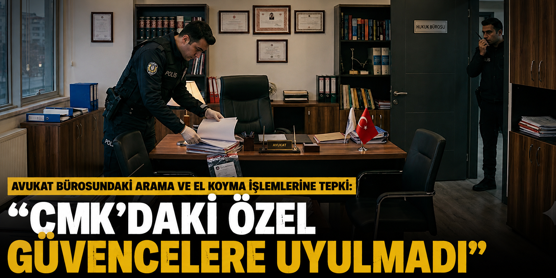 Avukat bürosundaki arama ve el koyma işlemlerine tepki: “CMK’daki özel güvencelere uyulmadı”