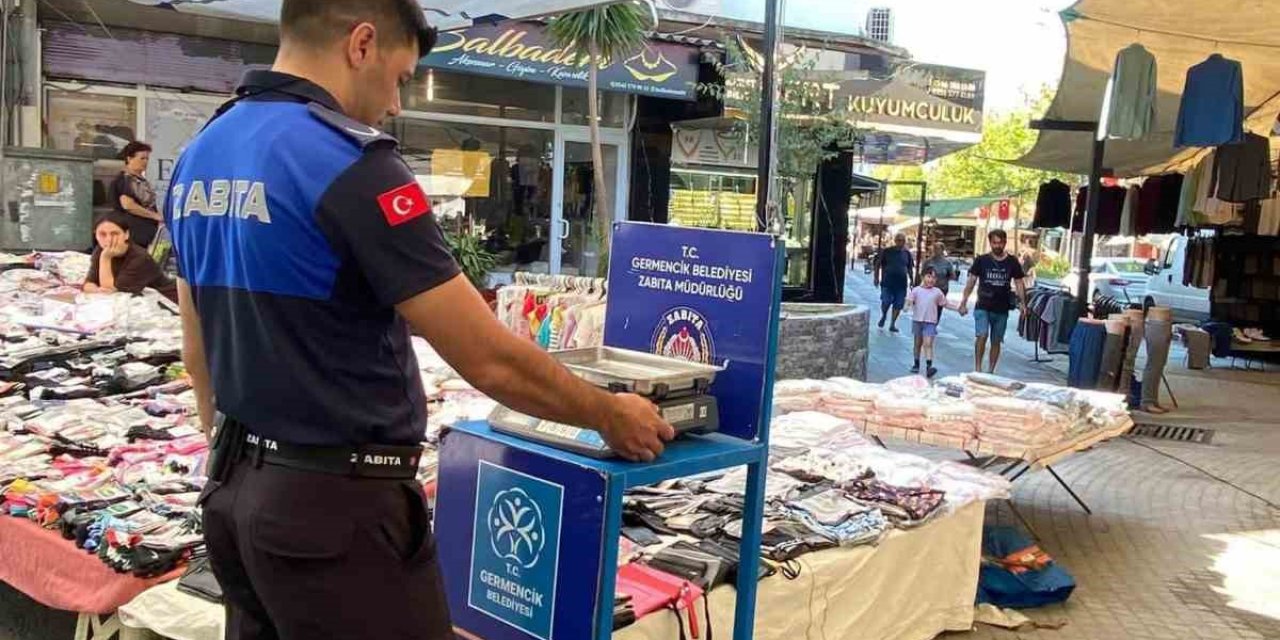 Germencik’te pazar yerlerinde çifte uygulama