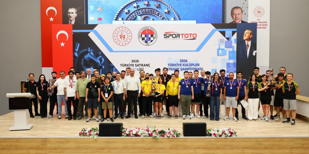 Denizli’de gerçekleştirilen Satranç İkinci Ligi finalinde şampiyonlar belli oldu