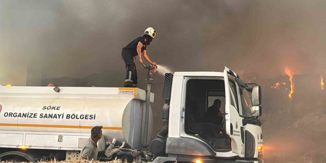 Söke OSB’de çıkan yangın panikletti