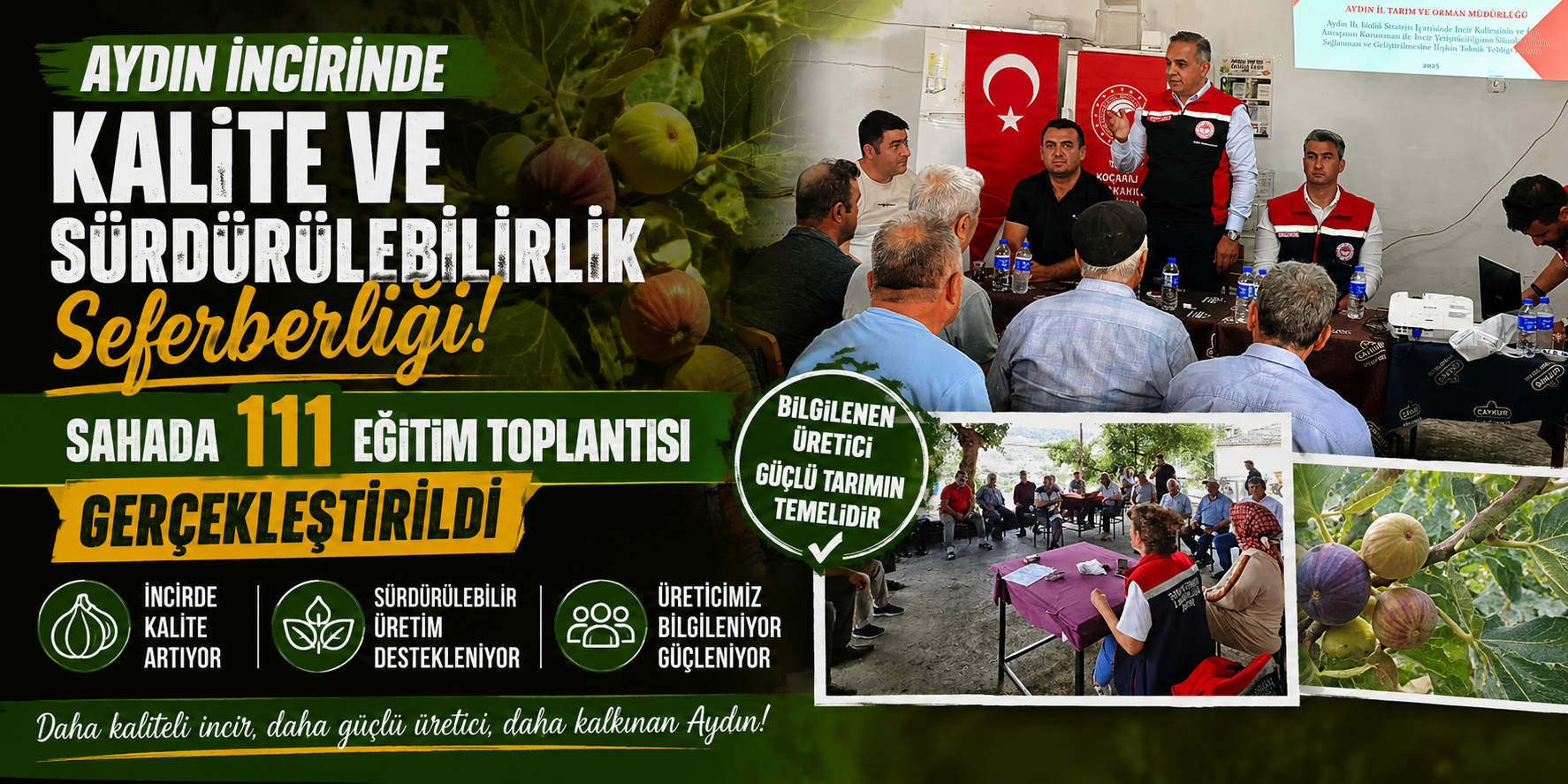 Aydın incirinde kalite ve sürdürülebilirlik seferberliği: Sahada 111 eğitim toplantısı gerçekleştirildi