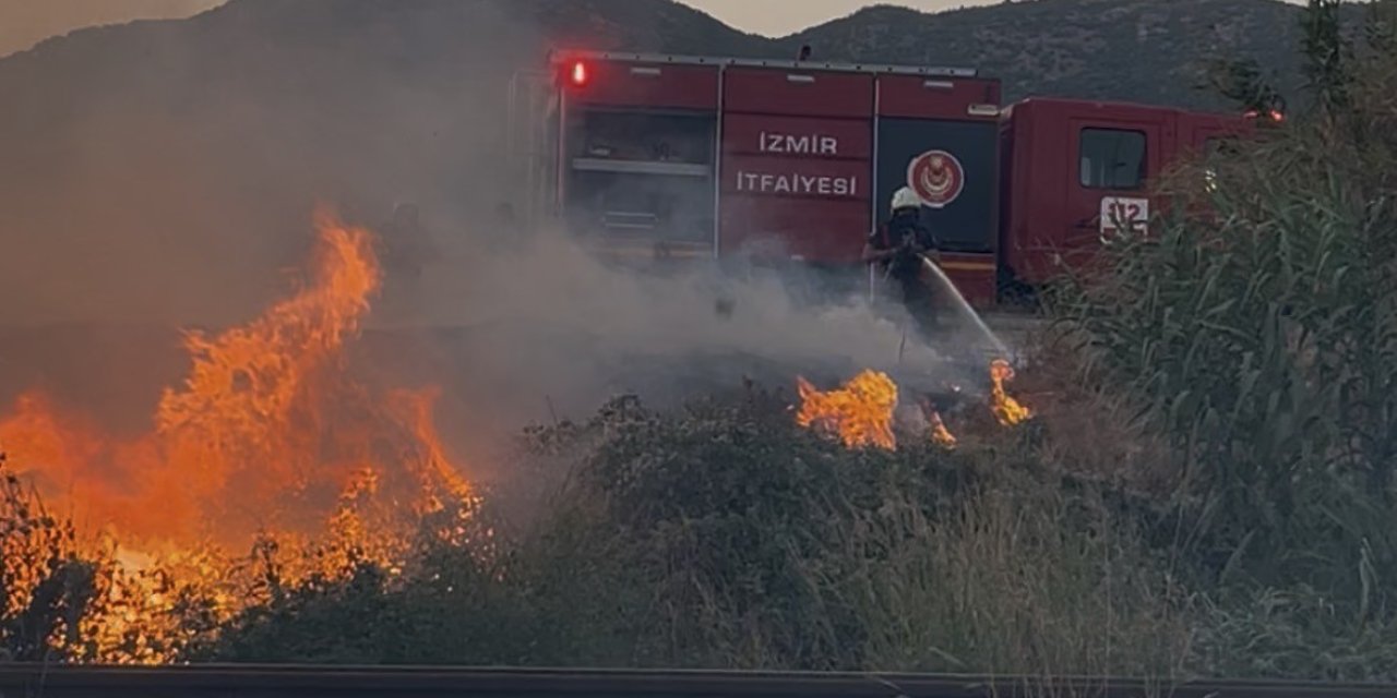 Bayındır çevre yolunda yangın
