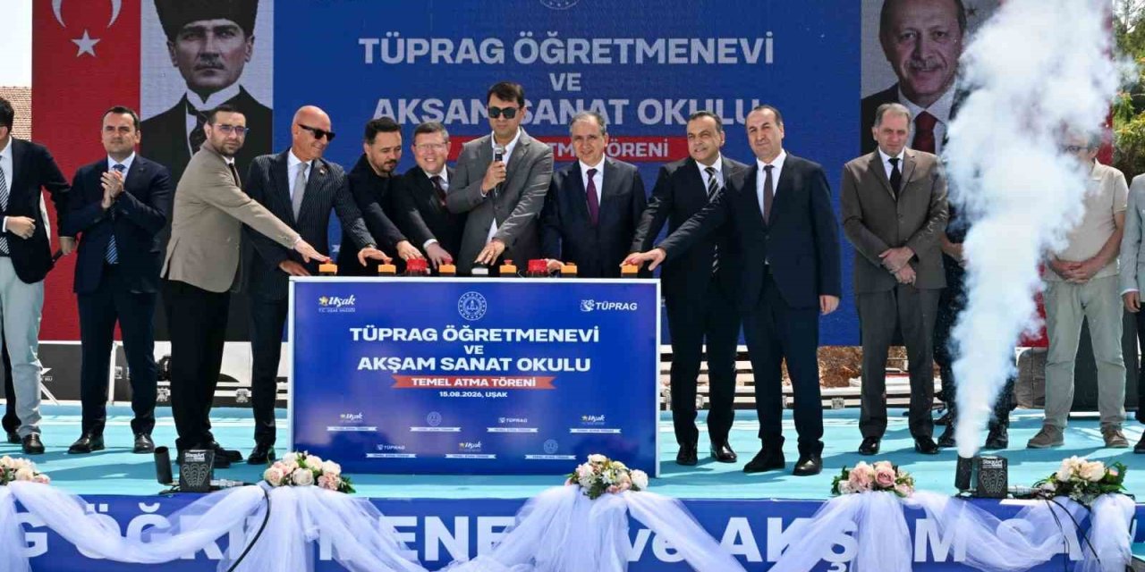 Uşak’ta inşa edilecek öğretmenevi ve akşam sanat okulunun temeli atıldı