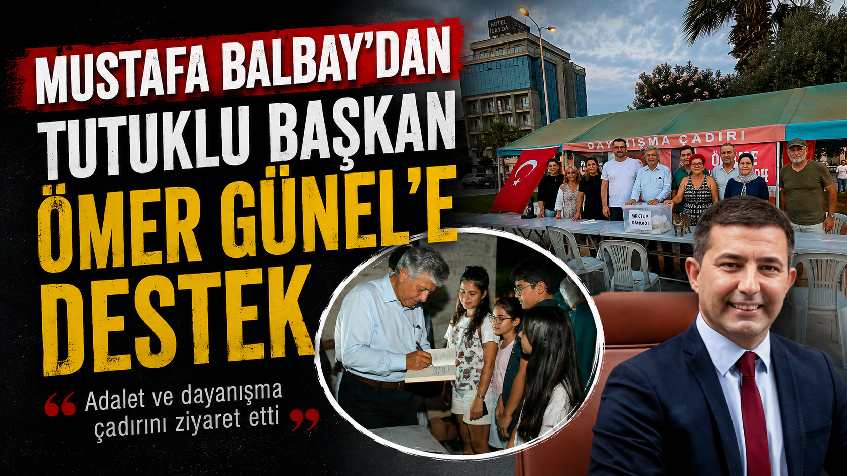 Mustafa Balbay’dan tutuklu Başkan Ömer Günel’e destek