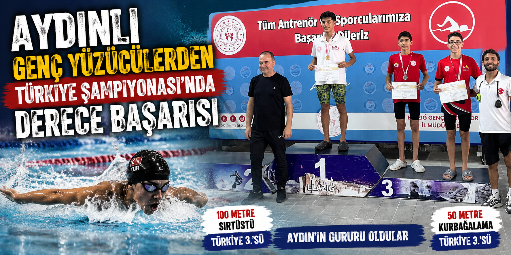 Aydınlı genç yüzücülerden Türkiye Şampiyonası’nda derece başarısı