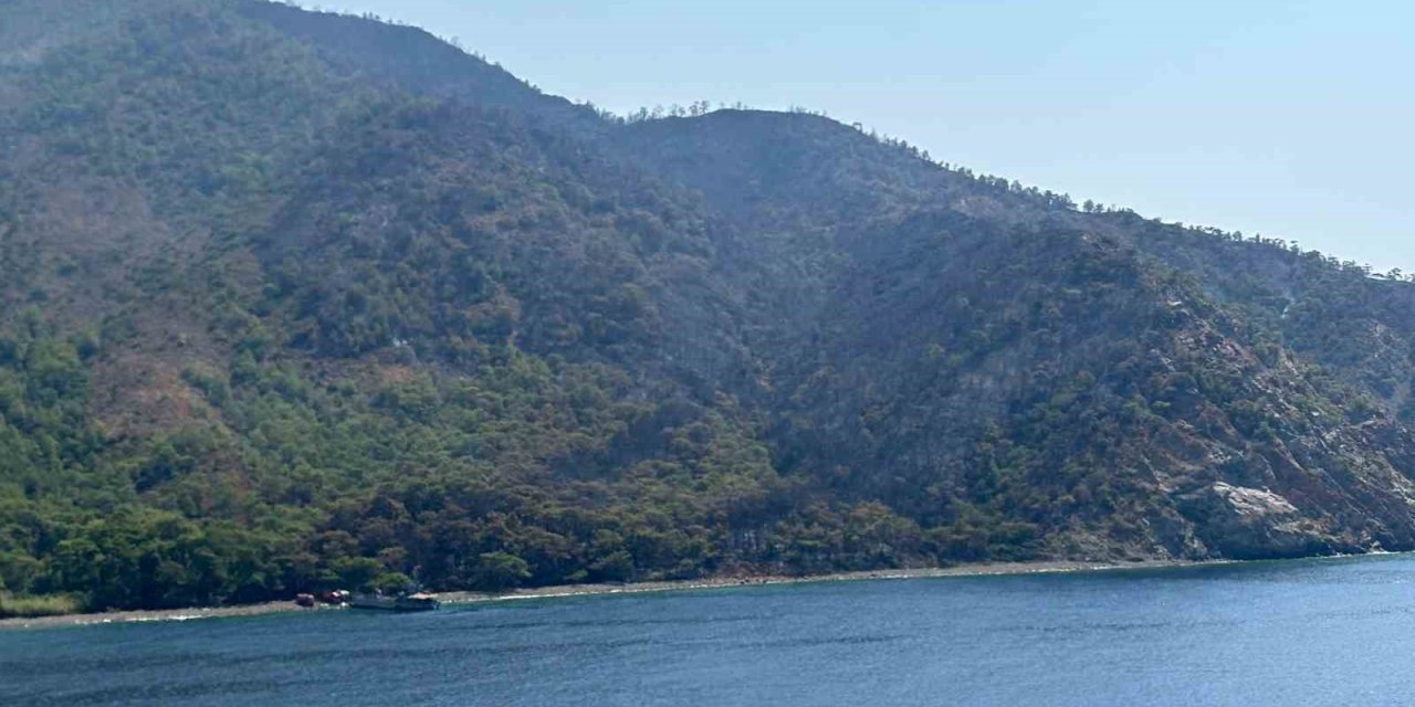 Marmaris’te yangın bölgesinde yeniden alevlenmelere karşı yoğun mesai