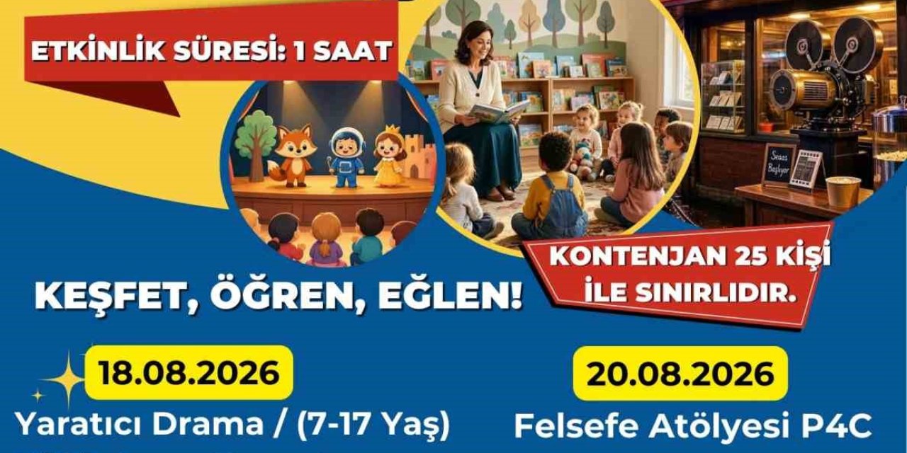 Aydın Çocuk ve Gençlik Kütüphanesi’nde 4 gün boyunca etkinlik düzenlenecek