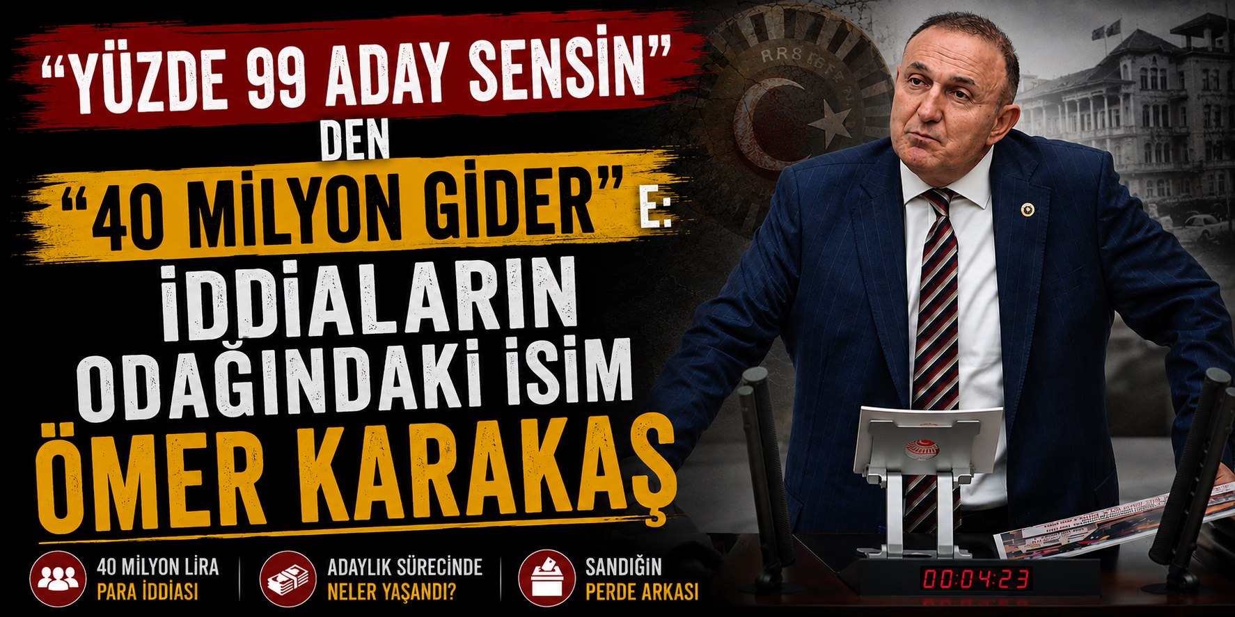 “Yüzde 99 aday sensin”den “40 milyon gider”e: İddiaların odağındaki isim; Ömer Karakaş