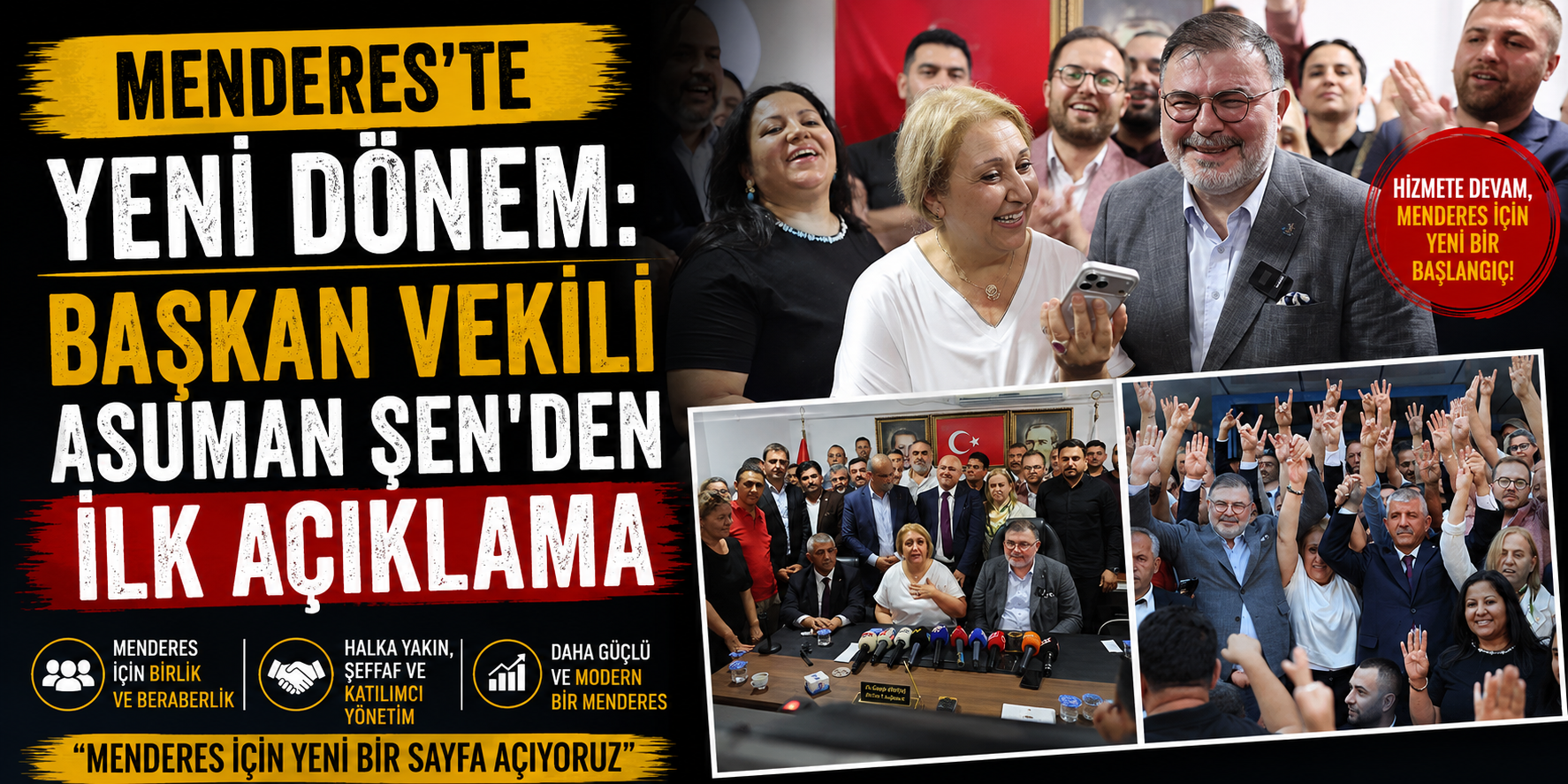 Menderes’te yeni dönem: Başkan vekili Asuman Şen'den ilk açıklama