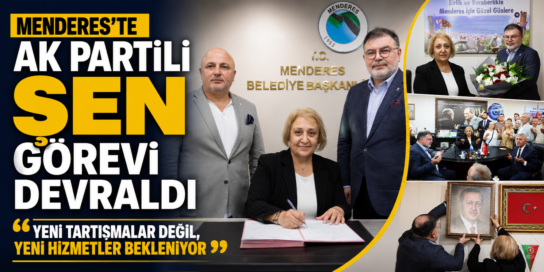Menderes’te AK Partili Şen görevi devraldı: “Yeni tartışmalar değil, yeni hizmetler bekleniyor”