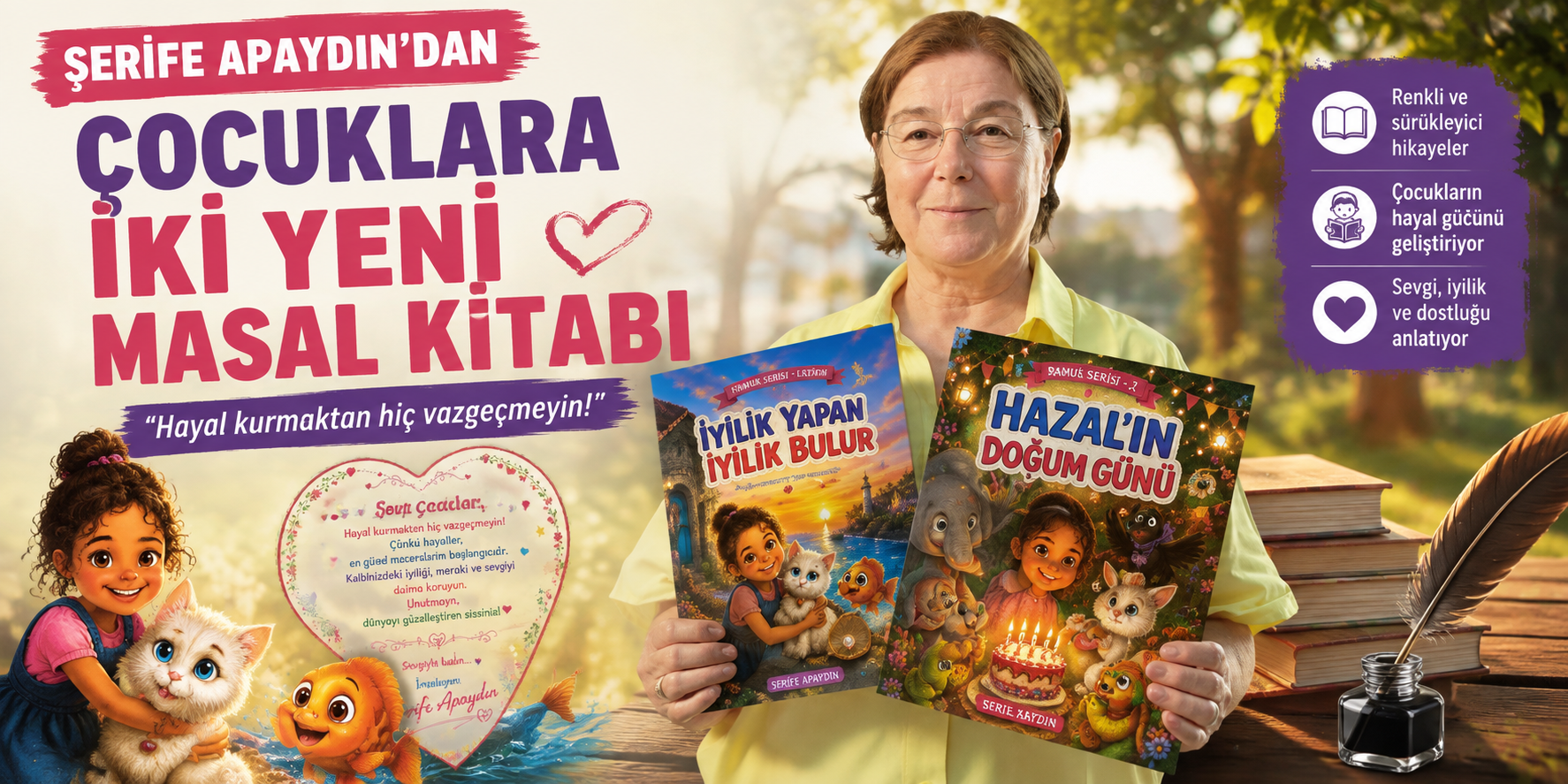 Şerife Apaydın’dan çocuklara iki yeni masal kitabı