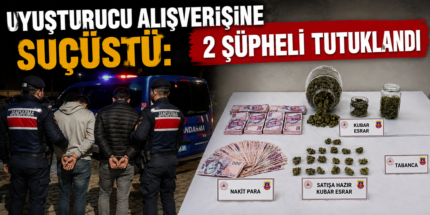 Uyuşturucu alışverişine suçüstü: 2 şüpheli tutuklandı