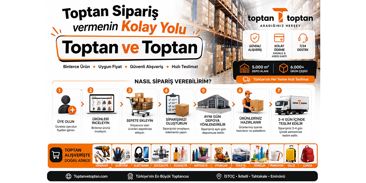 Toptan sipariş vermenin kolay yolu: Toptan ve Toptan