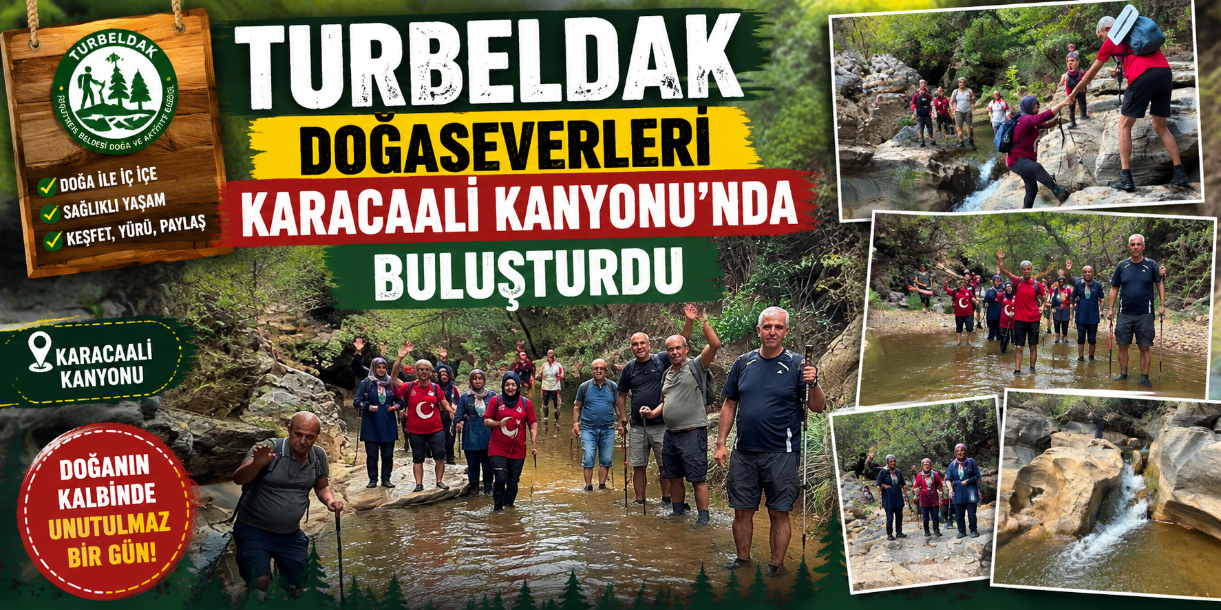 TURBELDAK doğaseverleri Karacaali Kanyonu’nda buluşturdu