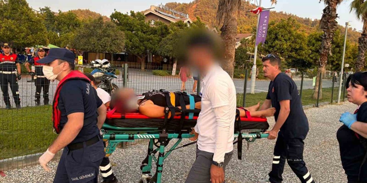 Fethiye’de ticari yatta yaralanan vatandaşa tıbbi tahliye