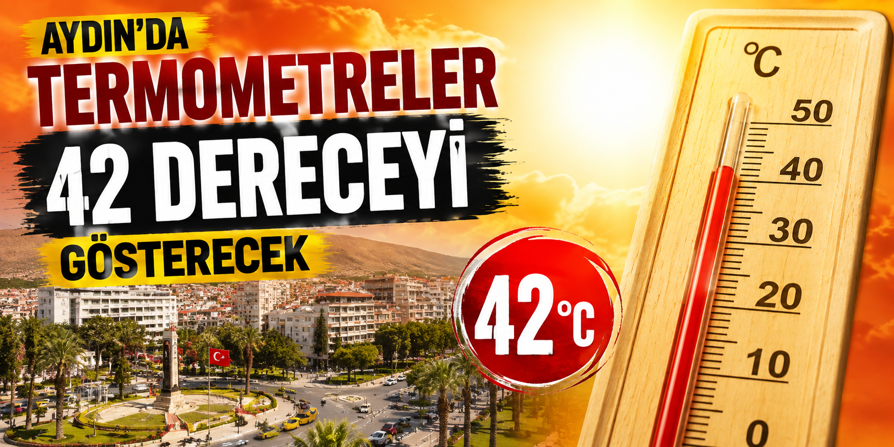 Aydın’da termometreler 42 dereceyi gösterecek
