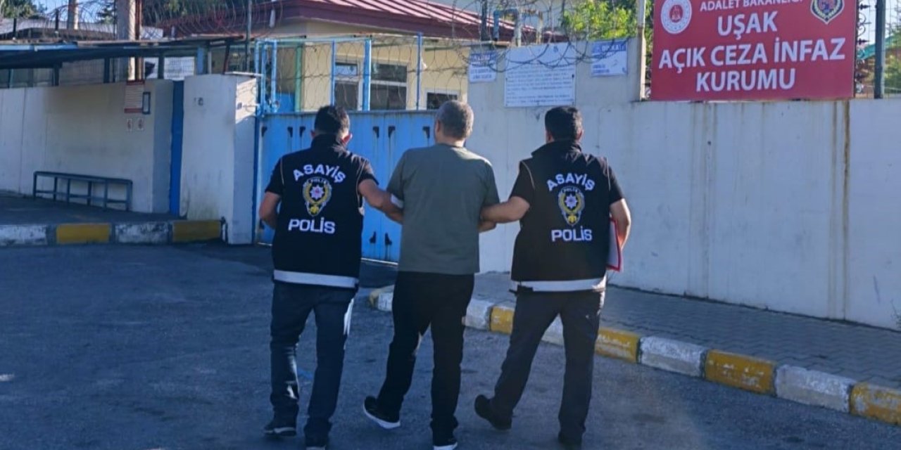 Uşak’ta 26 yıl 15 gün hapis cezasıyla aranan hükümlü yakalandı