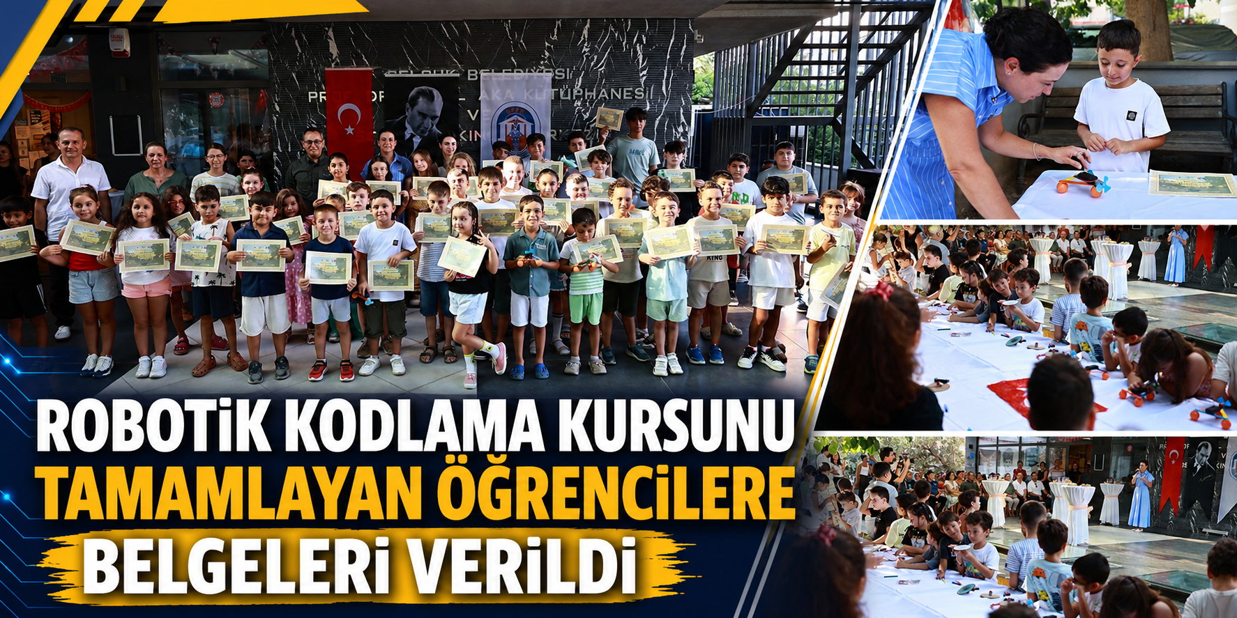 Selçuk’ta Robotik Kodlama Kursunu tamamlayan öğrencilere belgeleri verildi