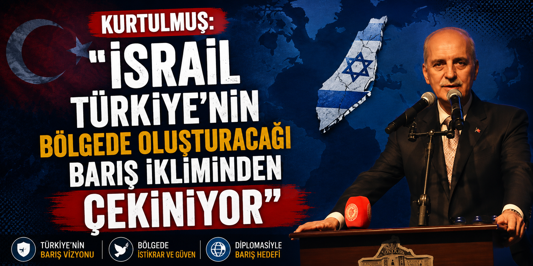Kurtulmuş: “İsrail Türkiye’nin bölgede oluşturacağı barış ikliminden çekiniyor”