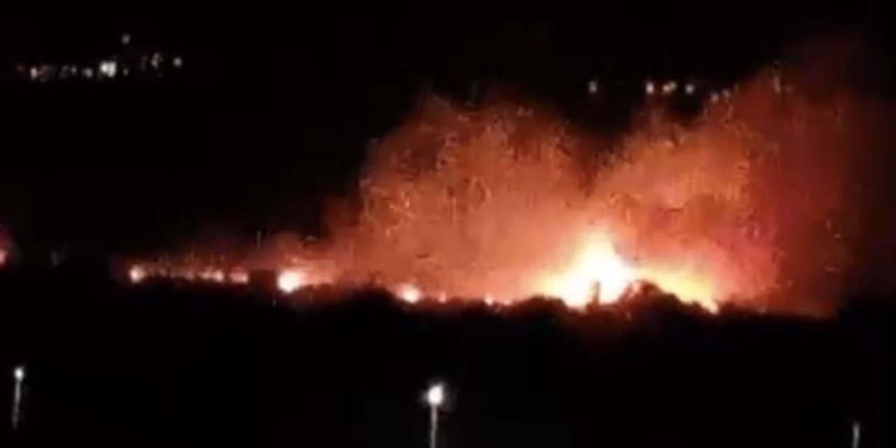 Denizli’de ovalık alanda yangın paniği