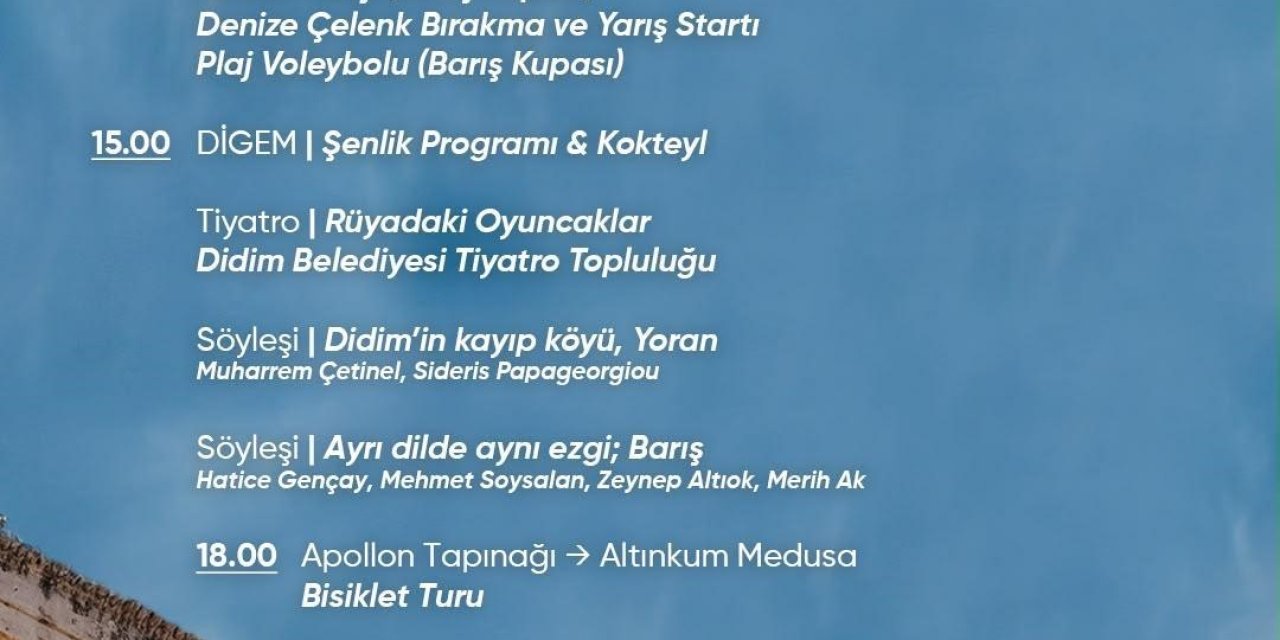 Didim Belediyesi tarafından düzenlenen 31. Didim Barış Şenliği başlıyor