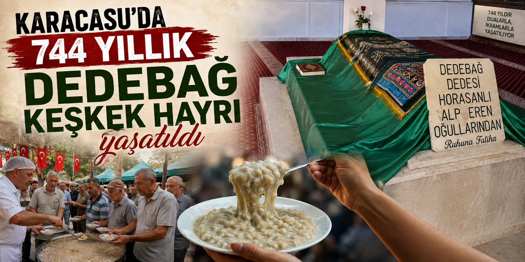 Karacasu’da 744 yıllık Dedebağ Keşkek Hayrı yaşatıldı