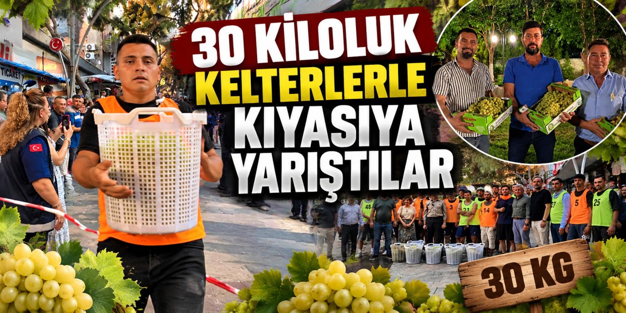 30 kiloluk kelterlerle kıyasıya yarıştılar