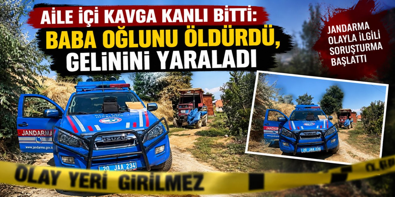 Aile içi kavga kanlı bitti: Baba oğlunu öldürdü, gelinini yaraladı