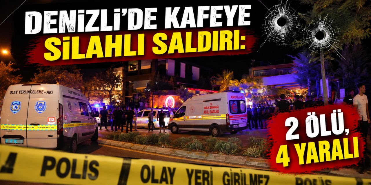 Denizli’de kafeye silahlı saldırı: 2 ölü, 4 yaralı