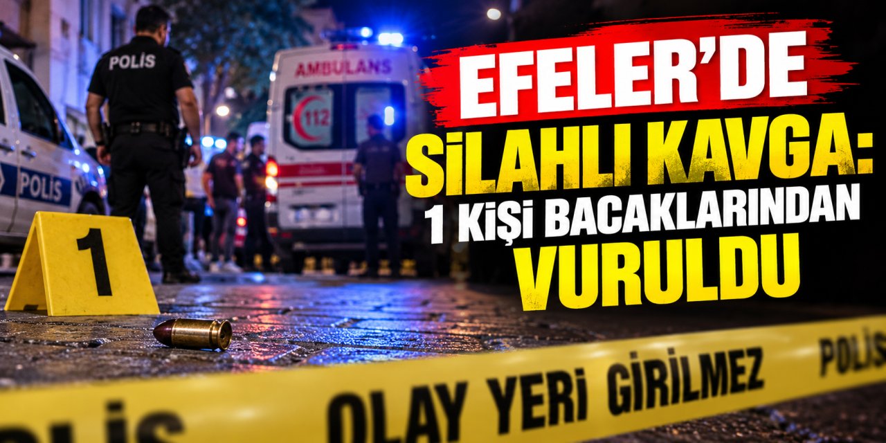 Efeler’de silahlı kavga: 1 kişi bacaklarından vuruldu