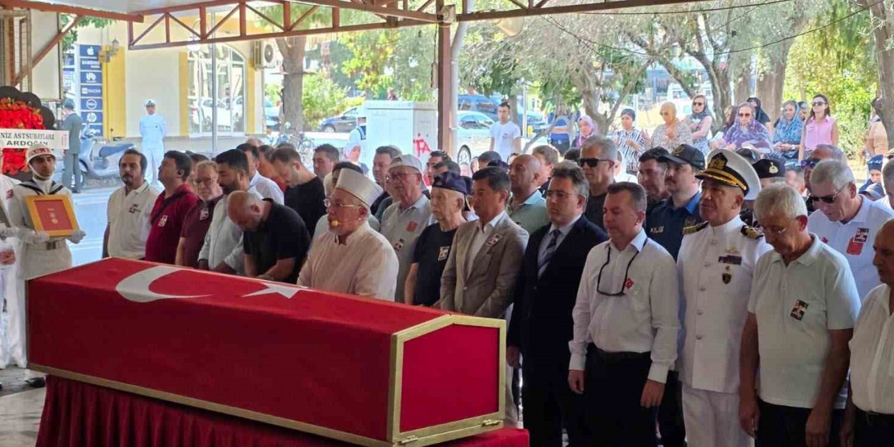 Marmaris’te Kıbrıs Gazisi Yavuzer, son yolculuğuna uğurlandı