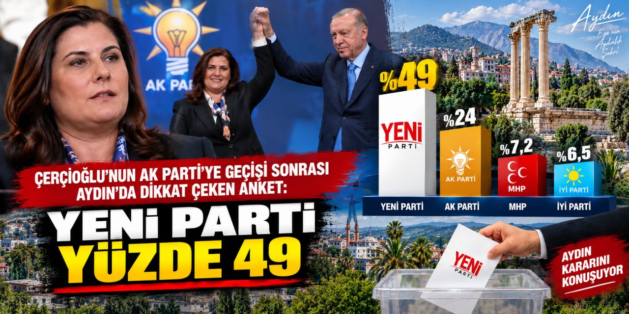Çerçioğlu’nun AK Parti’ye geçişi sonrası Aydın’da dikkat çeken anket: YENİ Parti yüzde 49