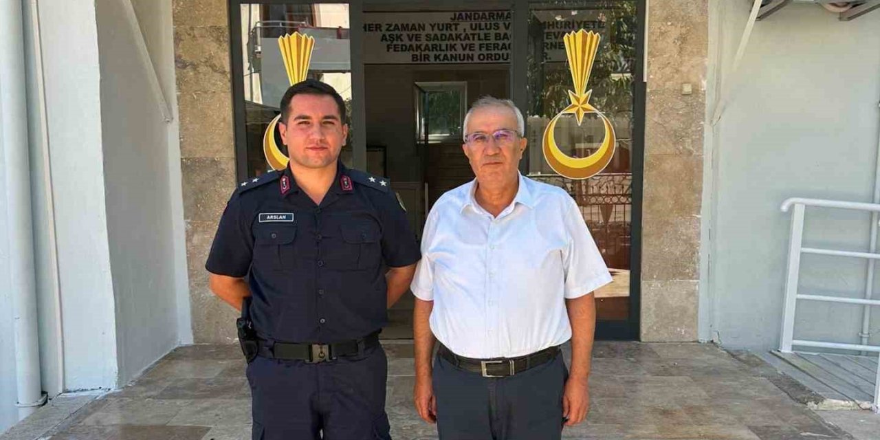 Başkan Arslan’dan İlçe Jandarma Komutanı Arslan’a hayırlı olsun ziyareti