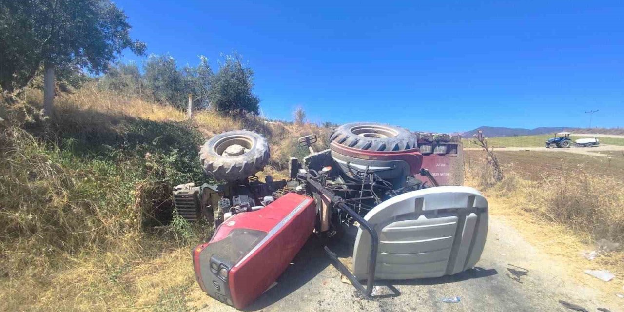 Manisa’da traktör devrildi: 3 yaralı