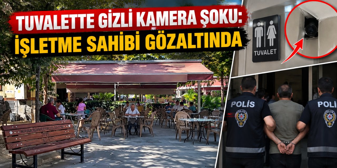 Tuvalette gizli kamera şoku: İşletme sahibi gözaltında