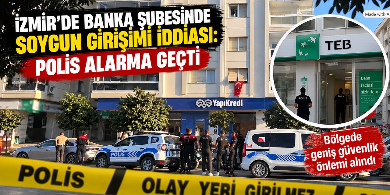 İzmir’de banka şubesinde soygun girişimi iddiası: Polis alarma geçti