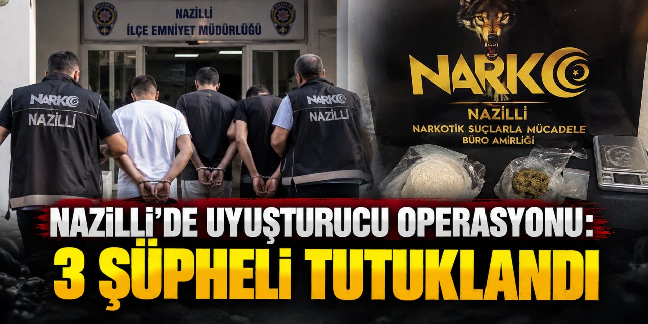 Nazilli’de uyuşturucu operasyonu: 3 şüpheli tutuklandı
