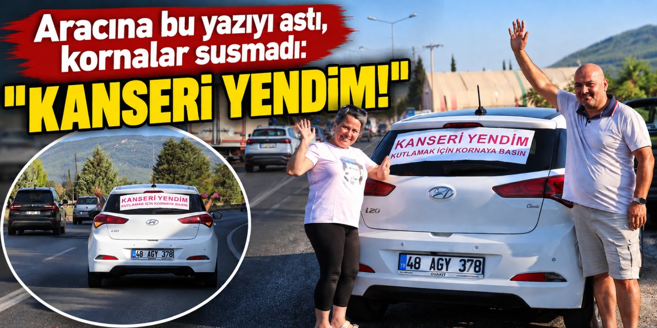 Aracına bu yazıyı astı, kornalar susmadı: “Kanseri yendim!”