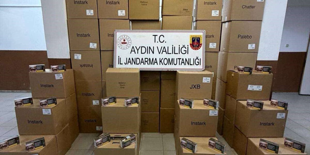Köşk’te durdurulan araçtan 630 bin kaçak makaron çıktı