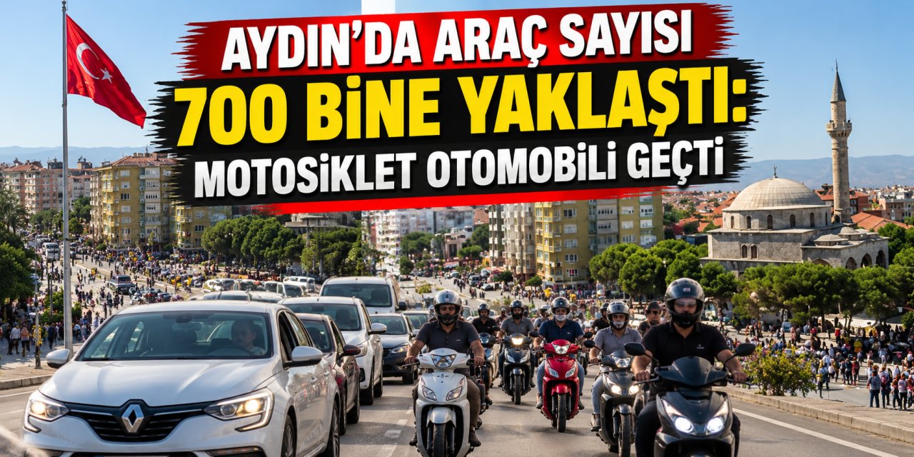 Aydın’da araç sayısı 700 bine yaklaştı: Motosiklet otomobili geçti