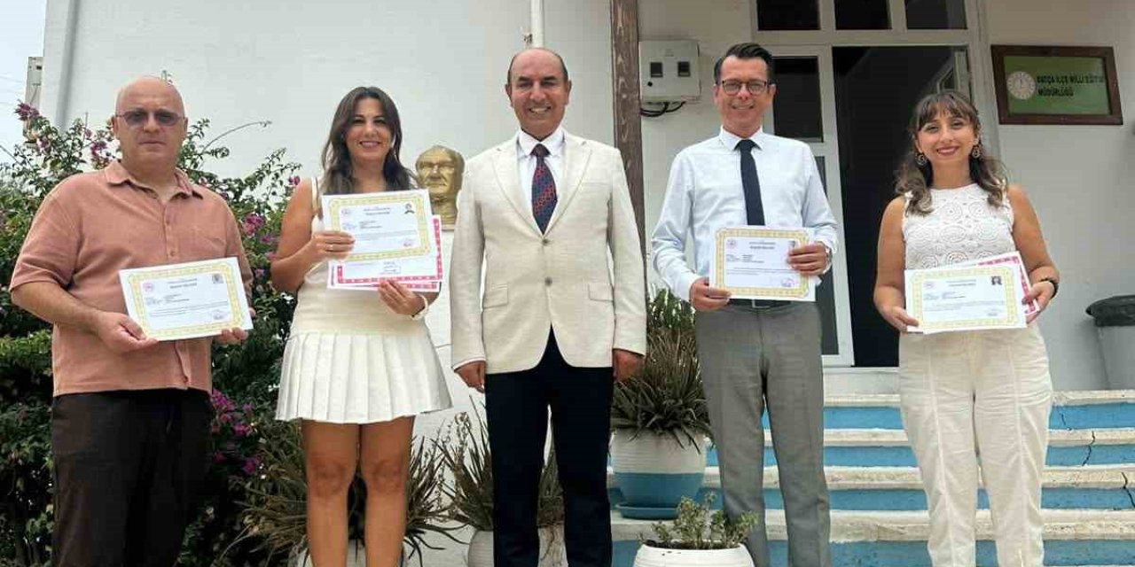 Datça’da eğitim projelerine katkı sağlayan personele teşekkür