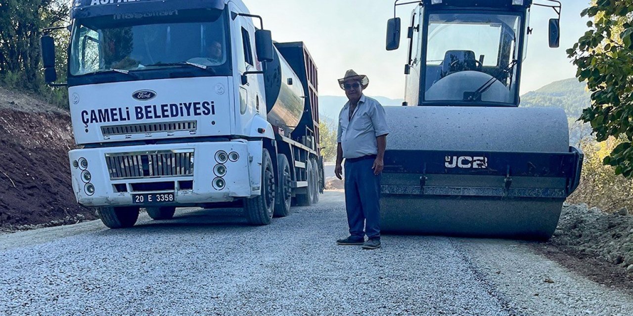 Çameli Belediyesi asfalt yenileme çalışmalarını sürdürüyor