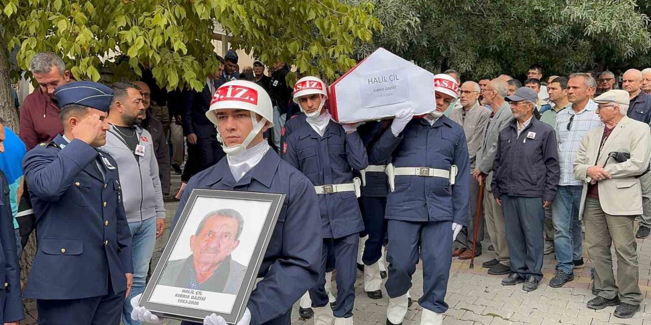Kütahyalı Kıbrıs gazisi Halil Çil son yolculuğuna uğurlandı
