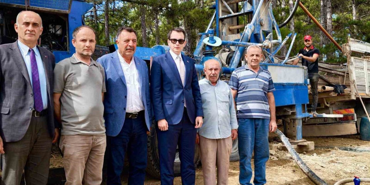 Hisarcık Aşağı Yoncaağaç köyünün su ihtiyacı için sondaj çalışması sürüyor