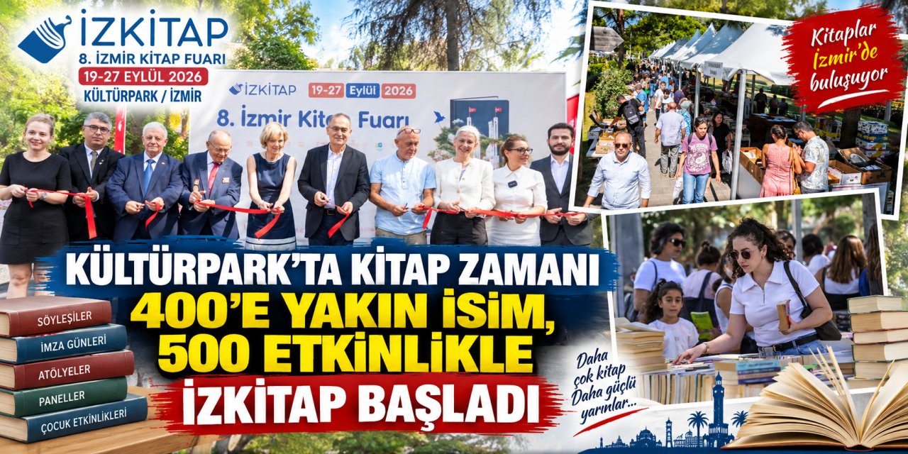Kültürpark’ta kitap zamanı: 400’e yakın isim, 500 etkinlikle İZKİTAP başladı