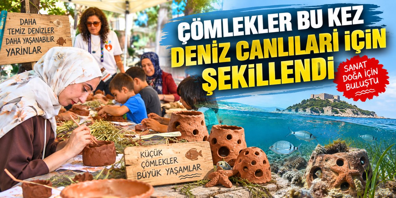 Çömlekler bu kez deniz canlıları için şekillendi